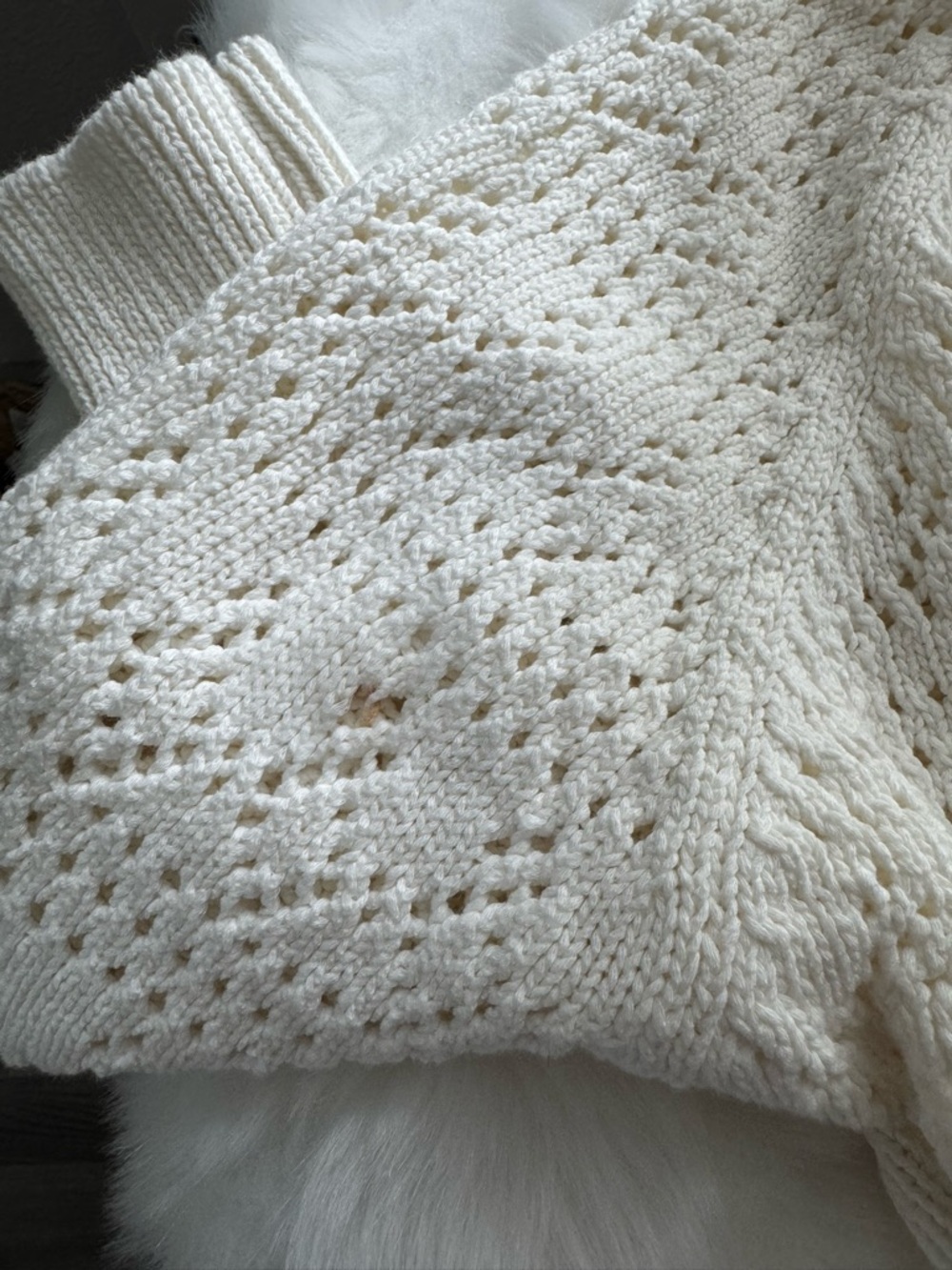 Sezane Capucine Cardigan in White - Picture 8 of 12